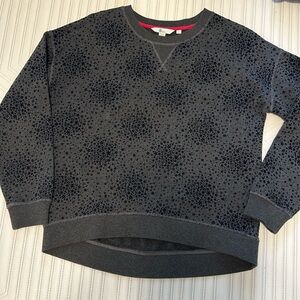 Boden grey sweatshirt with navy felted stars size small